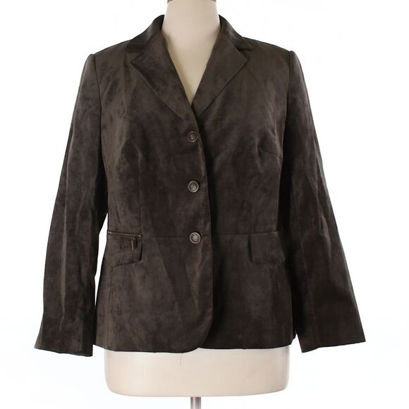 Western Elegance Suede-Like Blazer - Picture 1 of 5